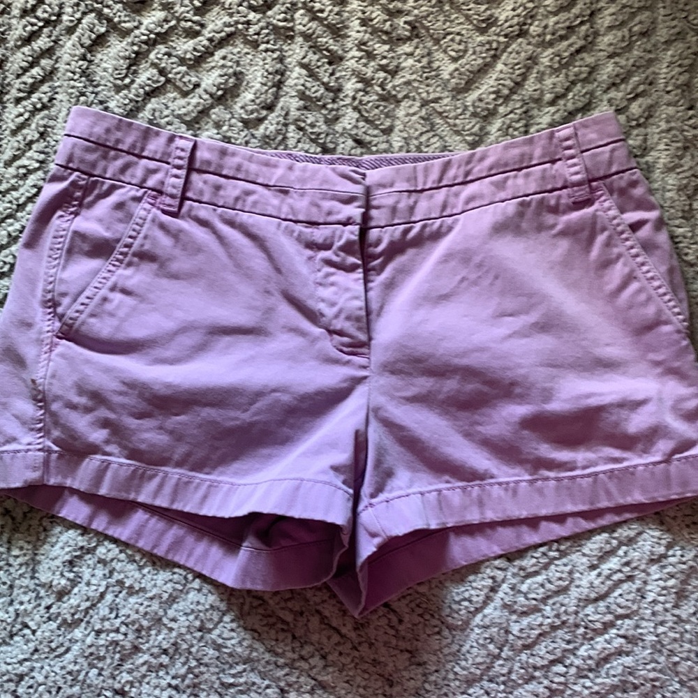 J. Crew Chino Shorts — Lavender — Size 6 - Picture 1 of 5